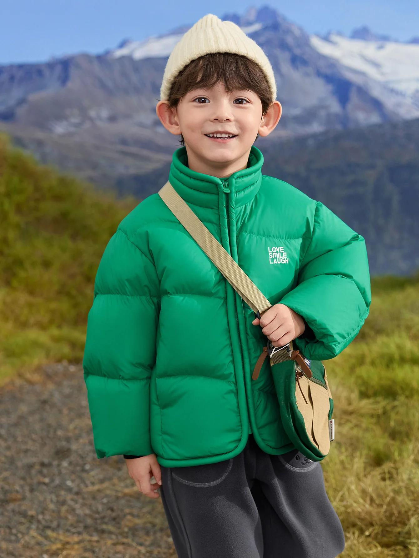 Unisex Toddler Dopamine Color Block Print Down Jacket - Image 7