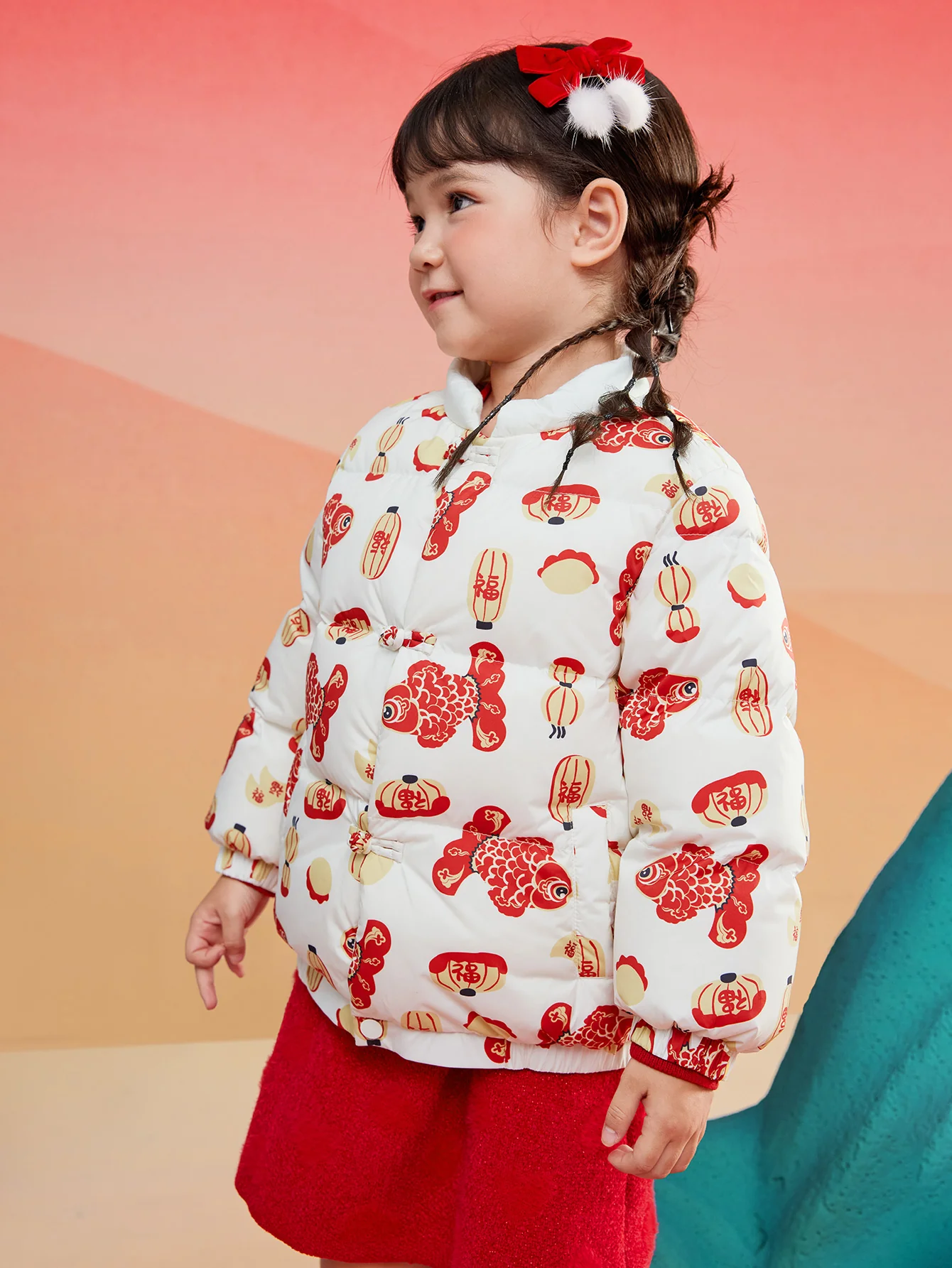 Unisex Toddler New Year Button Down Jacket - Image 3