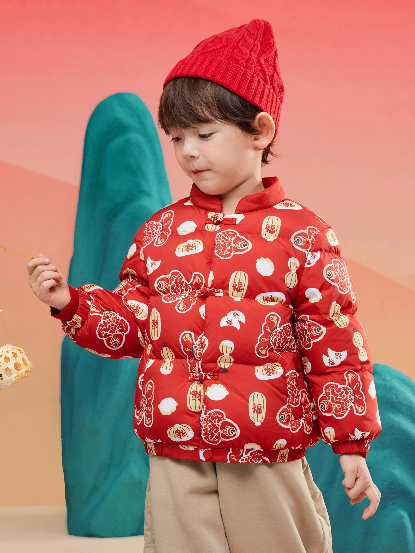 Unisex Toddler New Year Button Down Jacket - Image 8